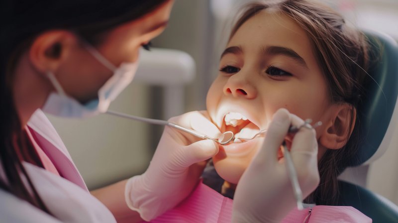 a child receiving dental fluoride