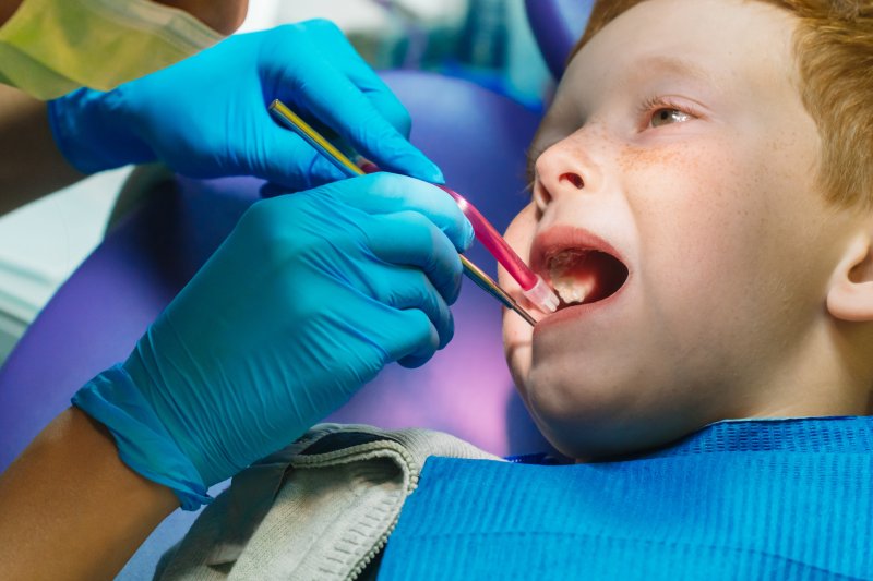 young patient with a dental emergency